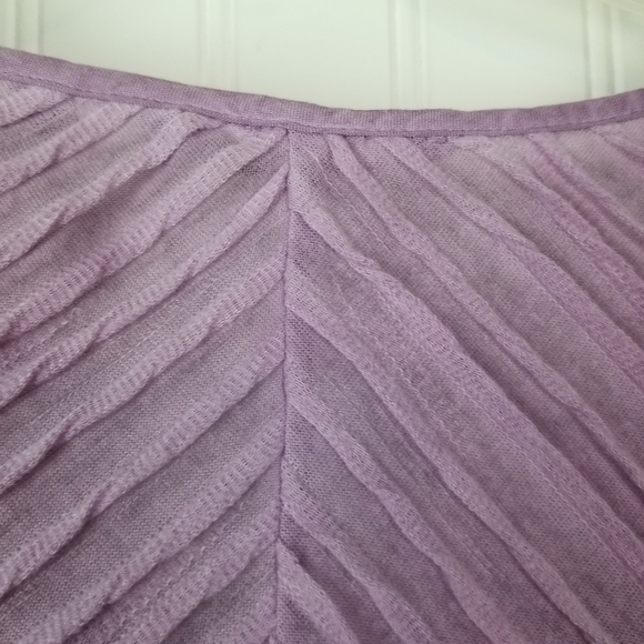 Soft Surroundings Long Sleeve Textured Purple Tunic Top High Low Size Medium - Picture 9 of 11